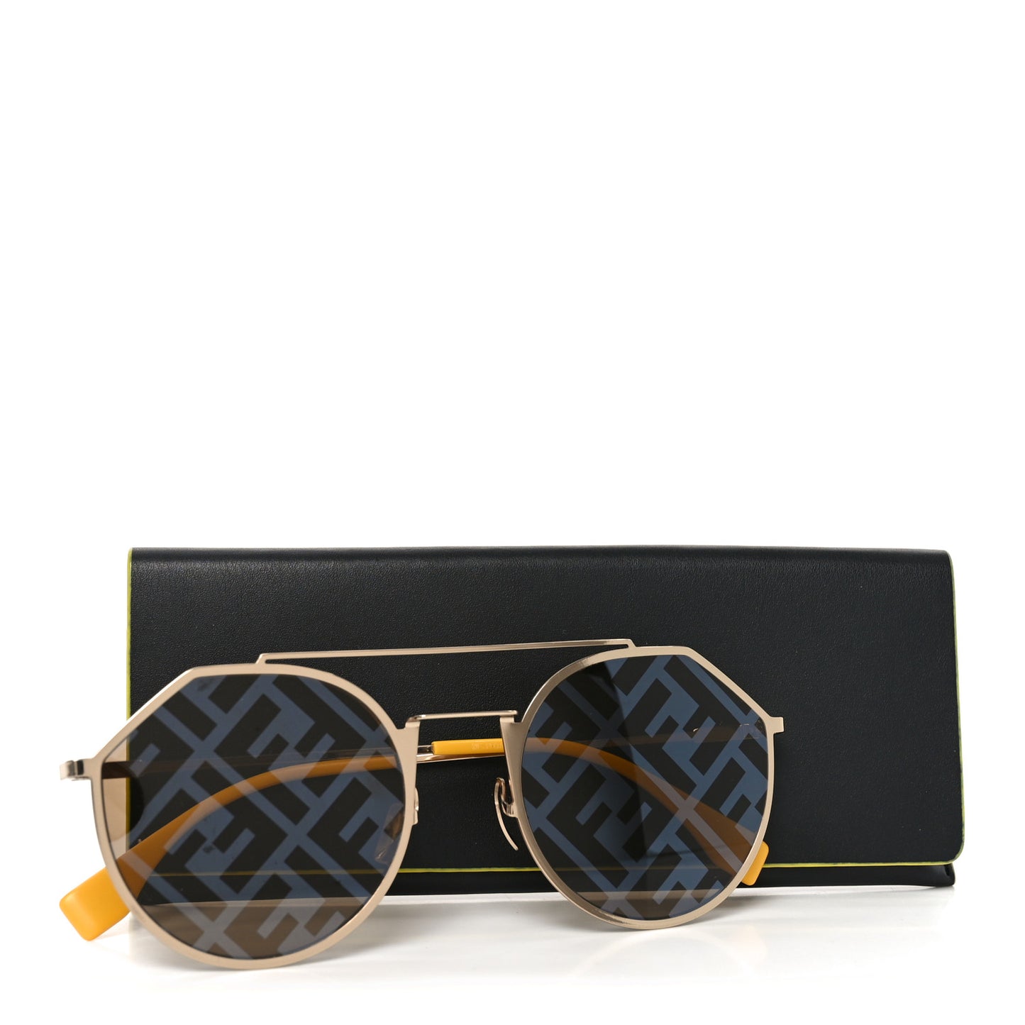 Metal Eyeline Aviator Sunglasses FF M0021/S  Gold