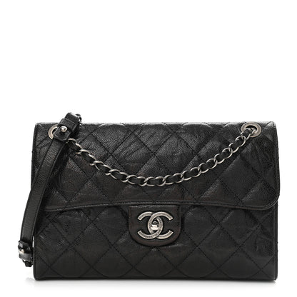 Chanel Crumpled Grained Calfskin Medium CC Crave Flap Black 1 of 9
