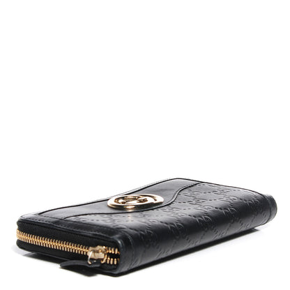 Gucci Guccissima Sukey Zip Around Wallet Black 4 of 6
