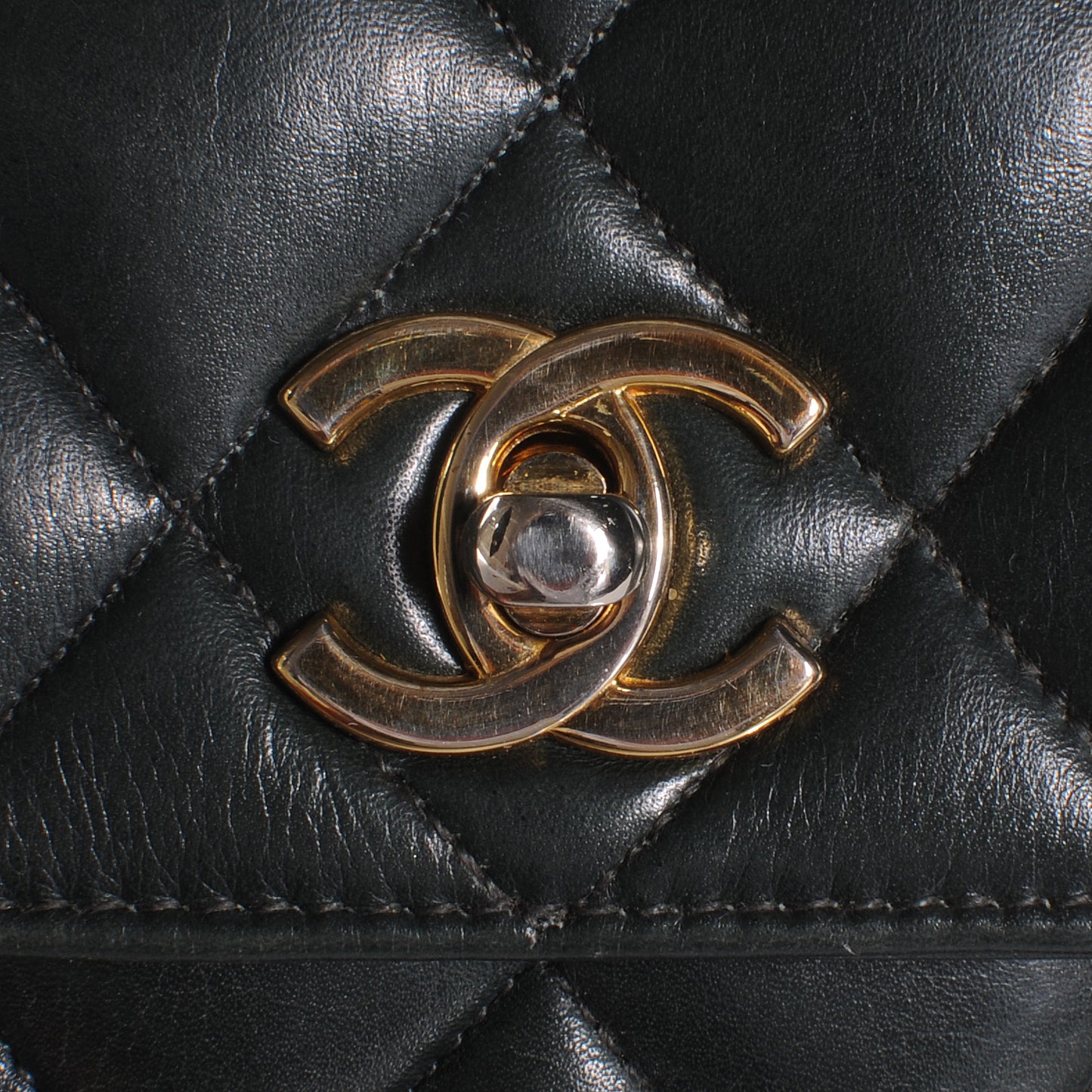 Lambskin Quilted Mini Flap Dark Green