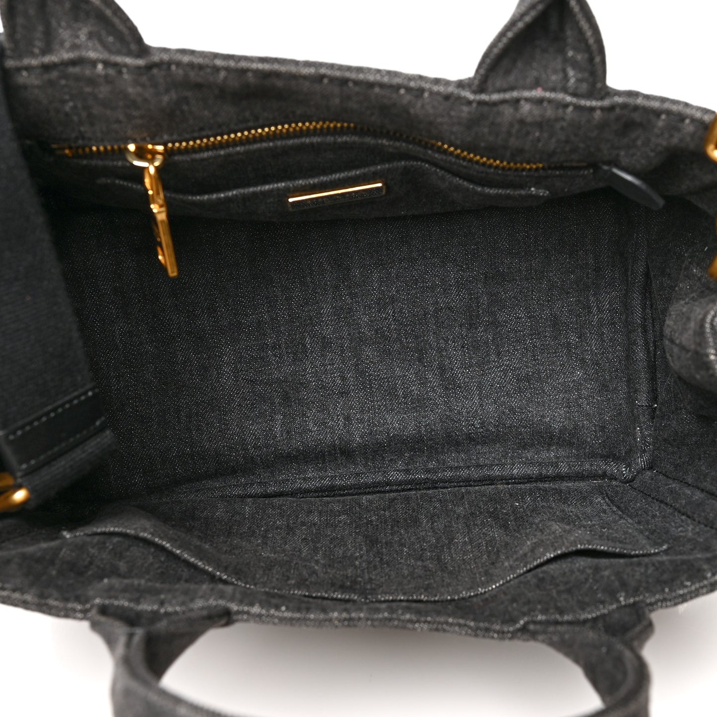 Denim Small Logo Tote Black