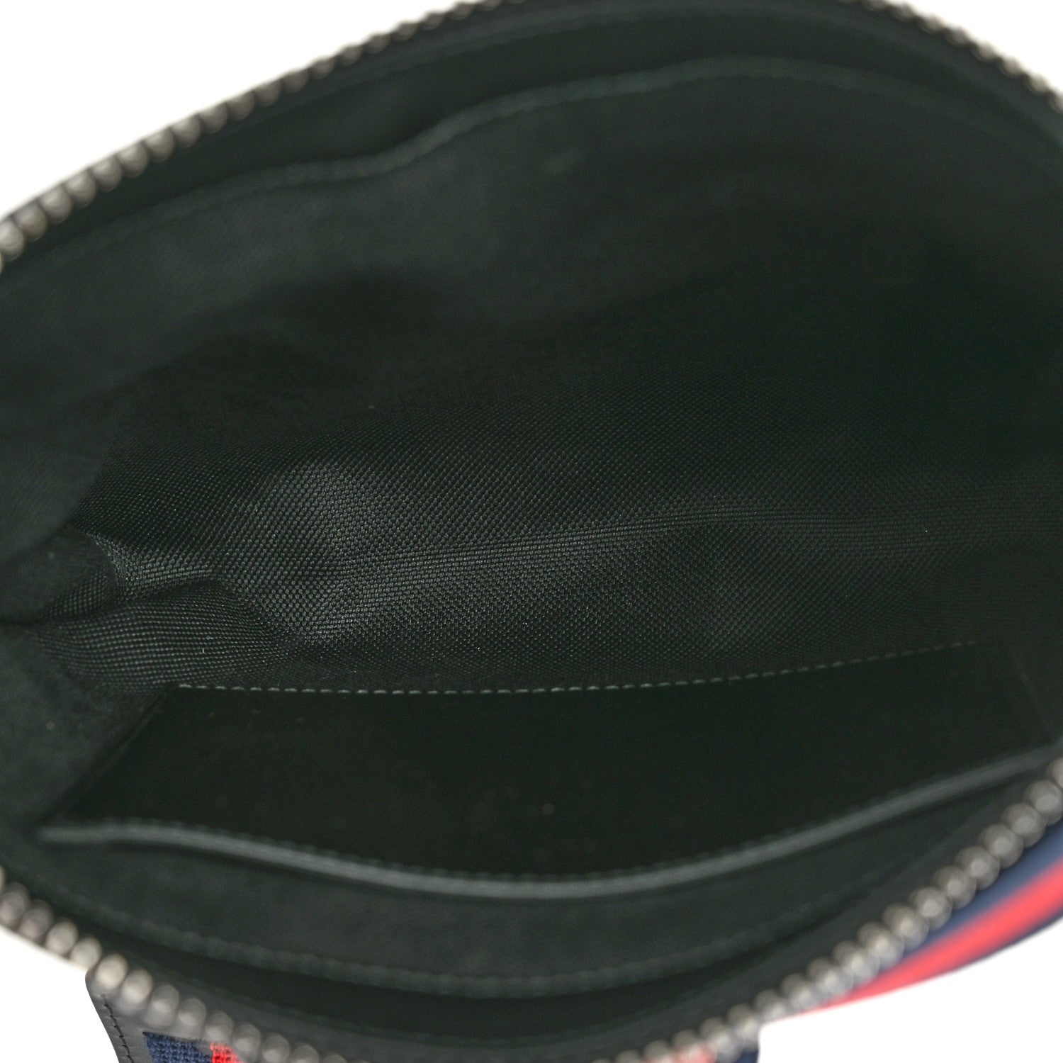 Gucci GG Supreme Monogram Web Small Flat Messenger Bag Black Grey 5 of 9