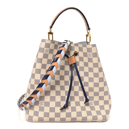 Louis Vuitton Damier Azur Braided Neonoe MM Blue 1 of 8