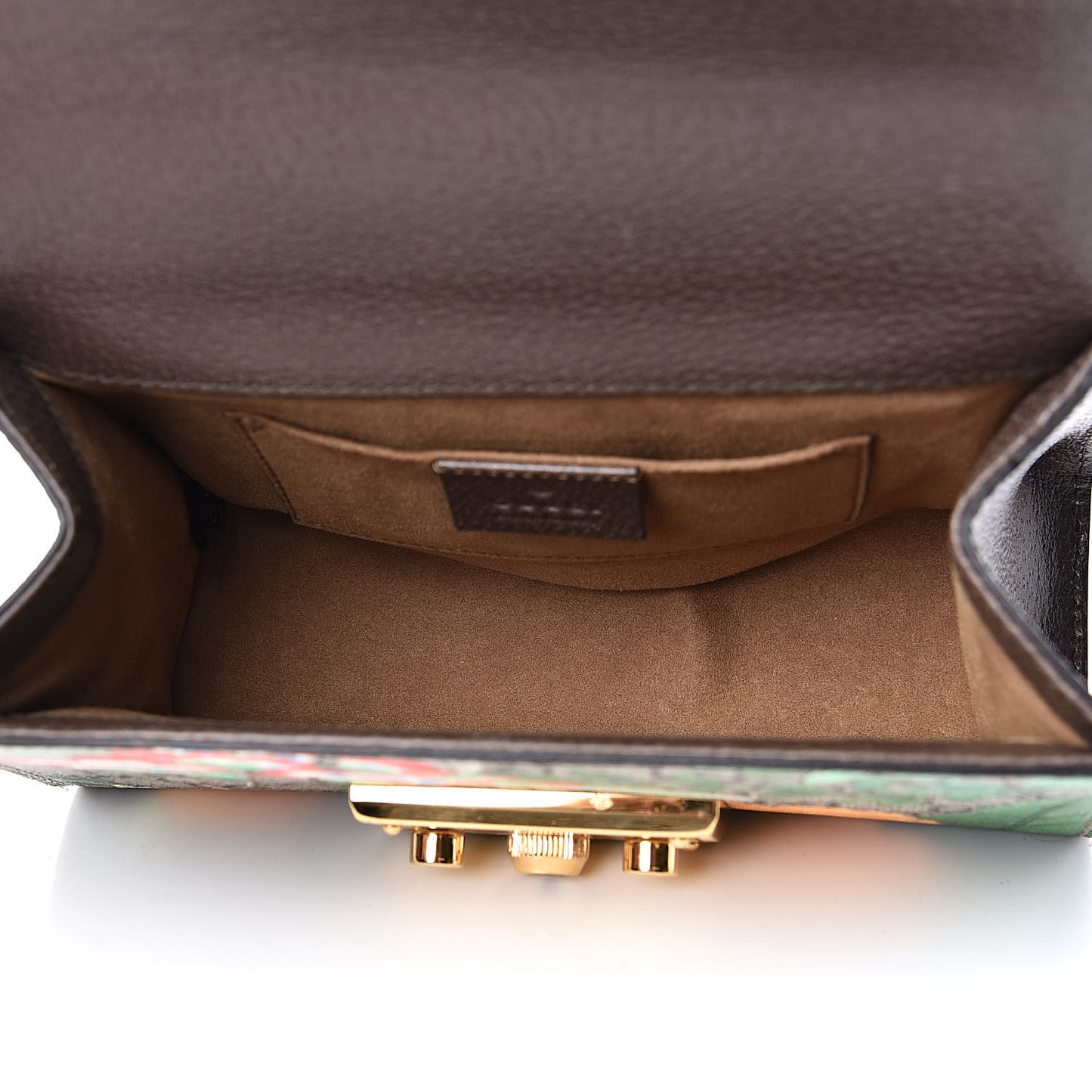 GG Supreme Monogram Tian Small Padlock Shoulder Bag Beige Multicolor New Acero