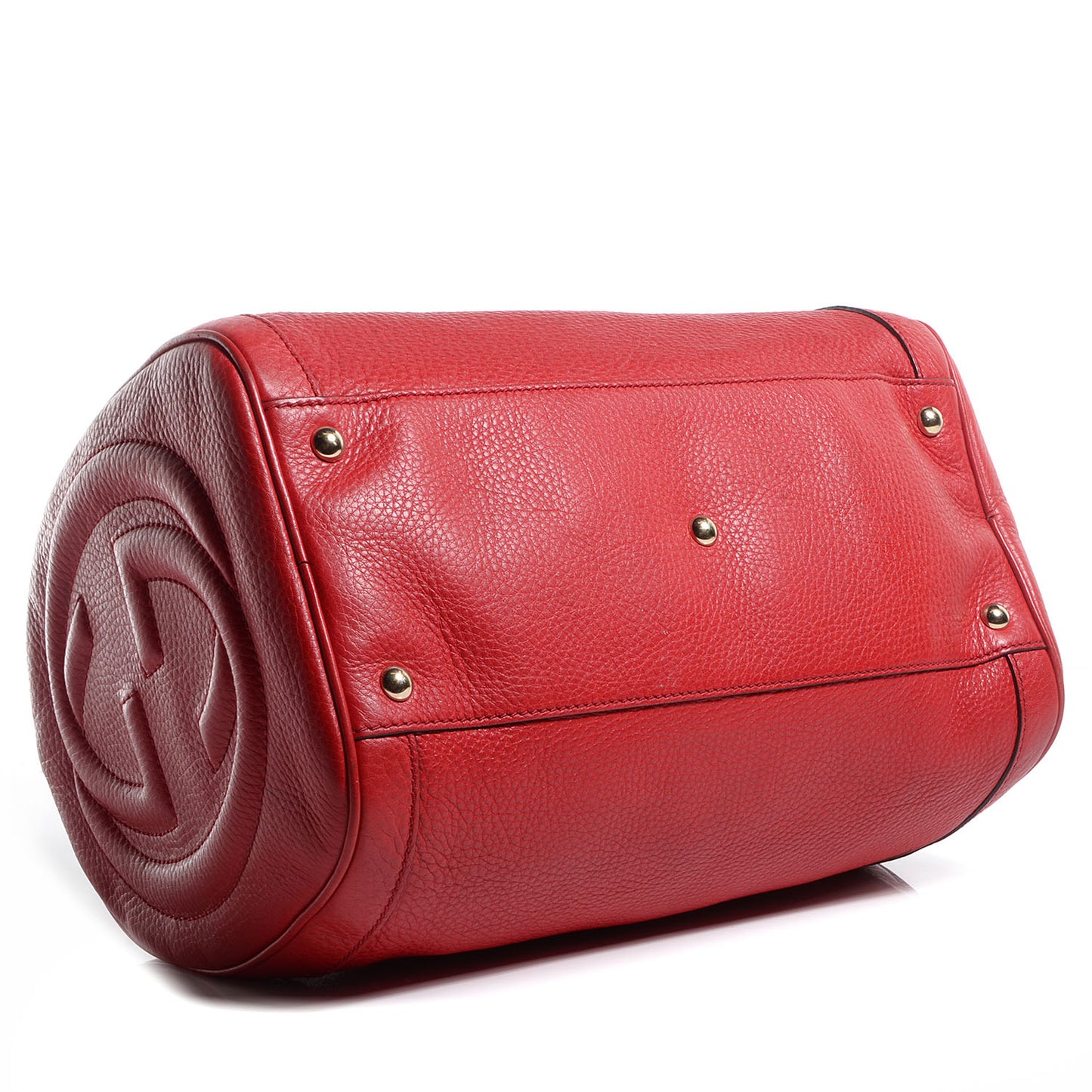 Pebbled Calfskin Medium Soho Boston Red