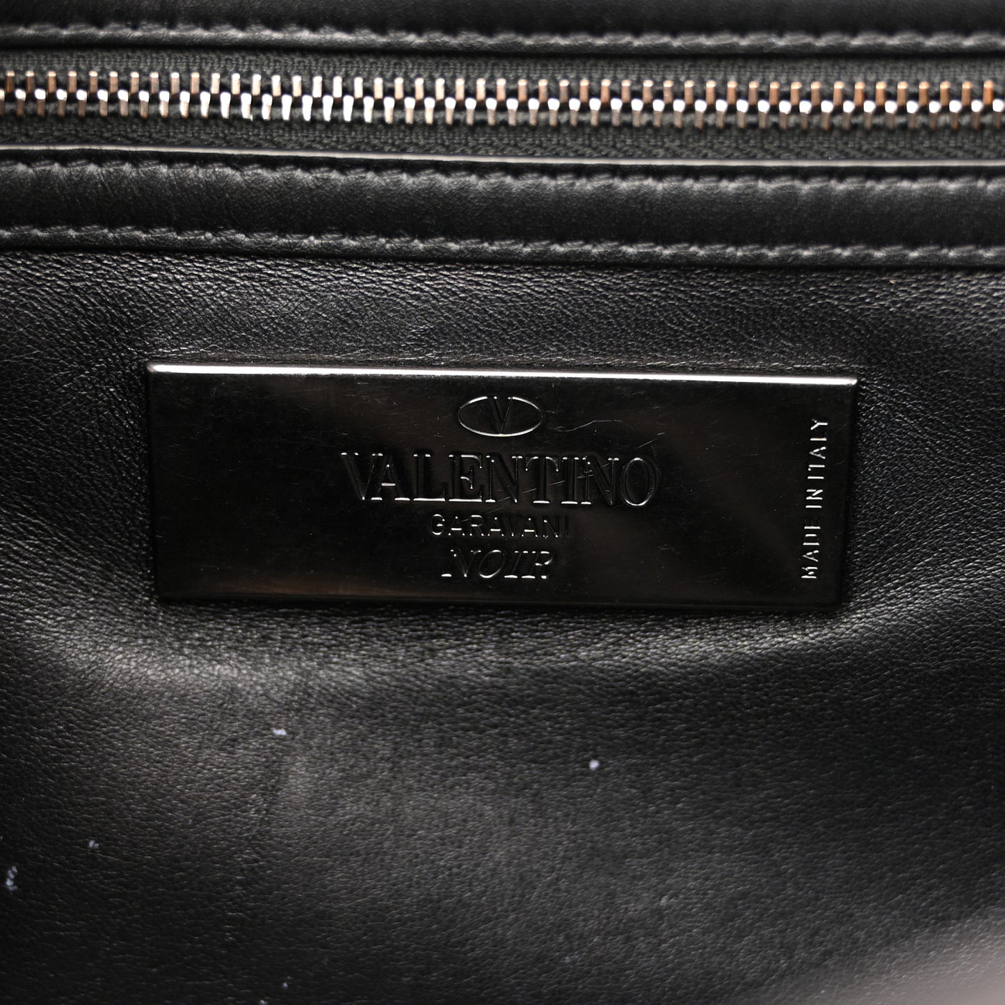 Vitello Medium Glam Lock Rockstud Flap Black