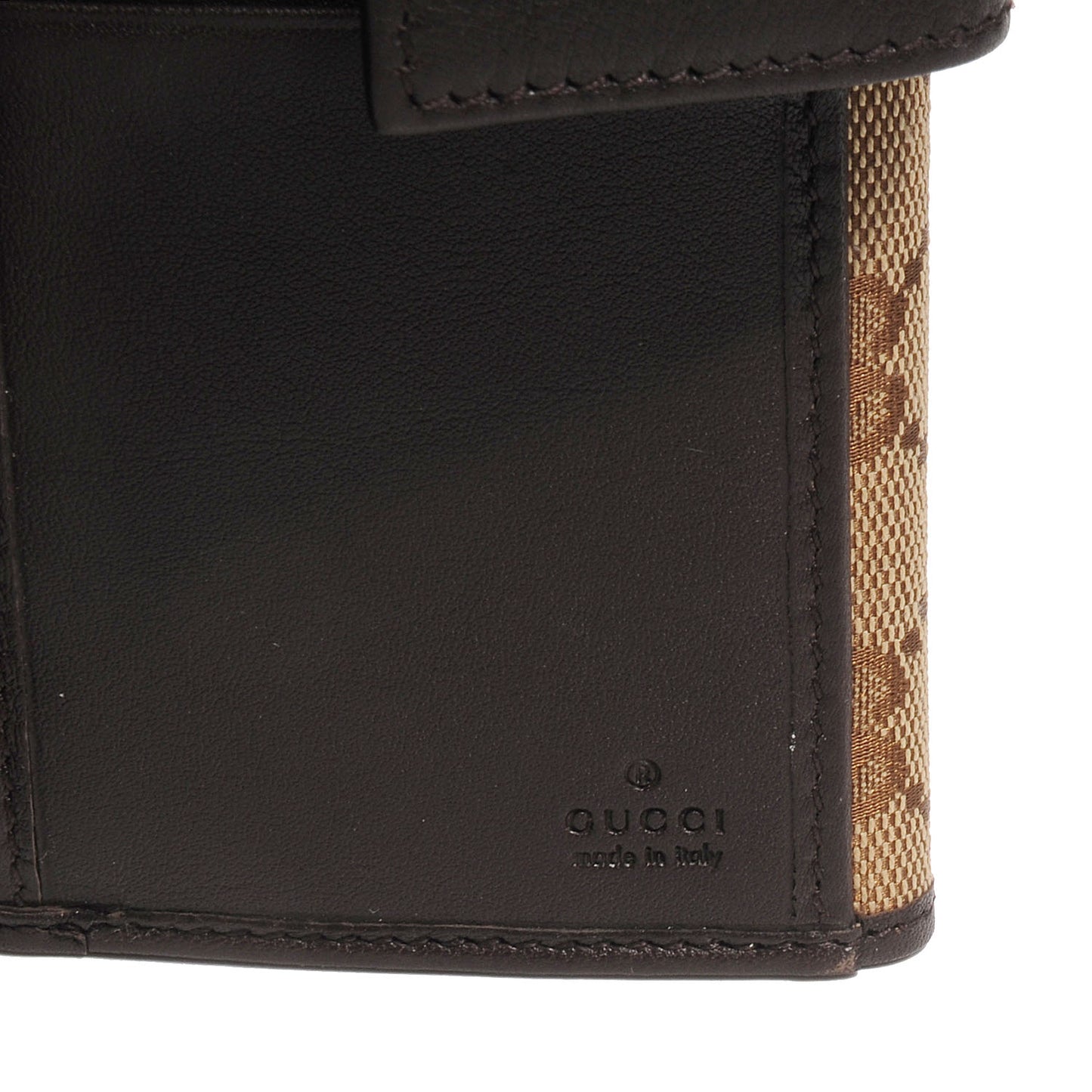 Monogram Margaux Calfskin Dice Continental Wallet Beige Ebony Dark Brown