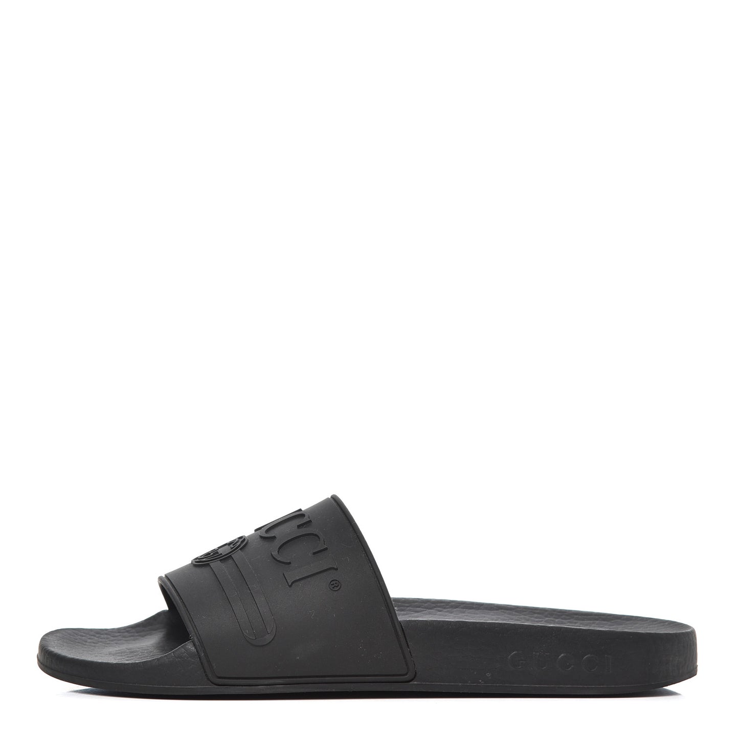Rubber Womens Logo Slide Sandals 39 Black