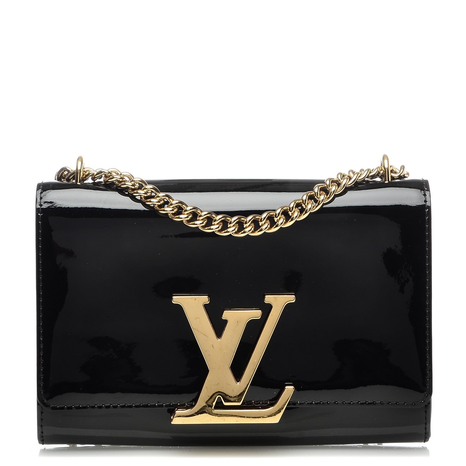 Louis Vuitton Patent Chain Louise MM Black 1 of 7