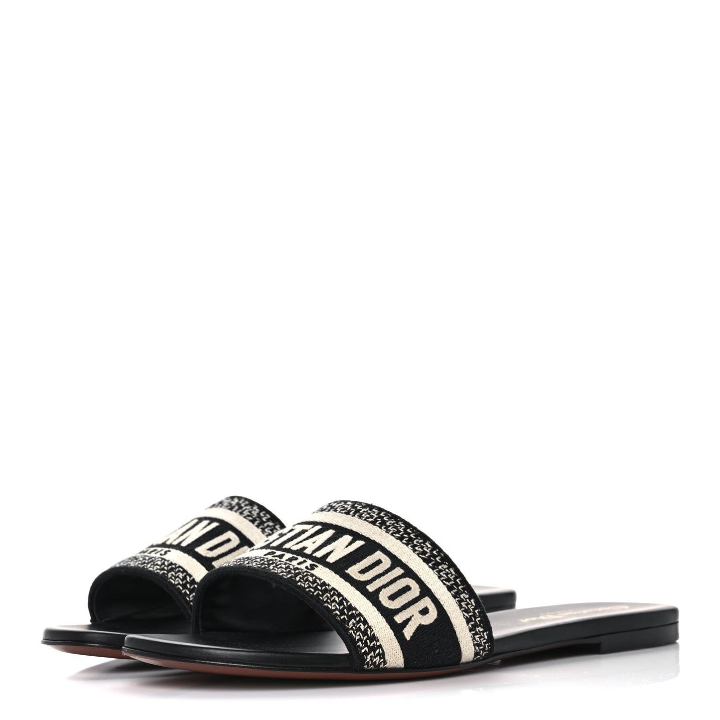 Canvas Embroidered Dway Mules Slide Sandals 39 Deep Blue