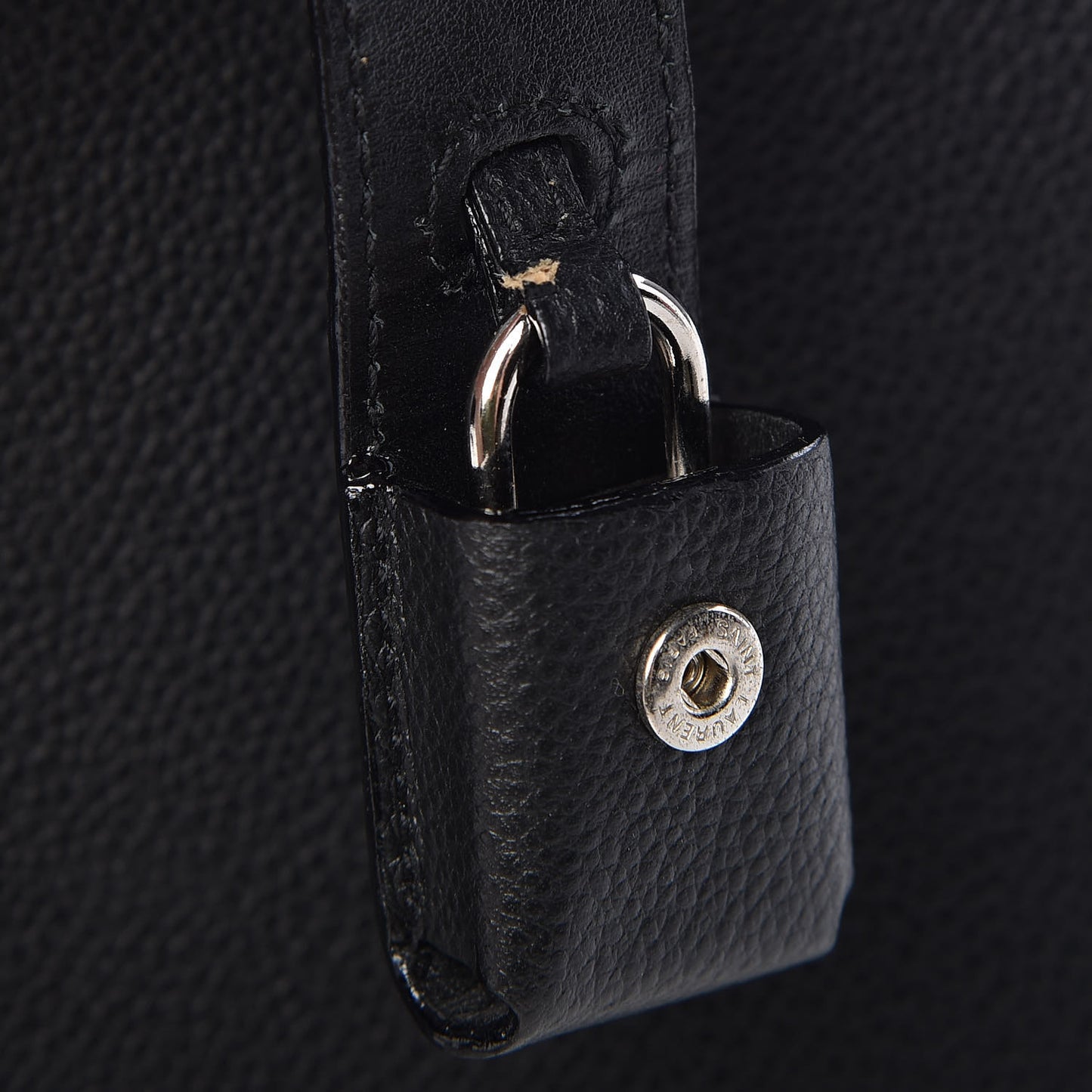 Grained Calfskin Baby Sac De Jour Black