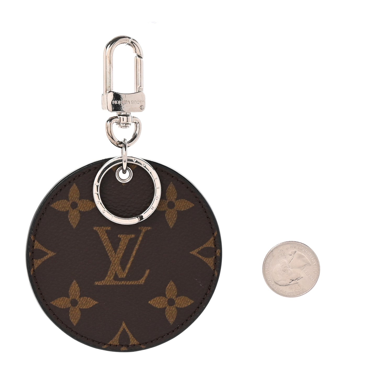 Monogram Corduroy Patchwork Bag Charm Key Ring