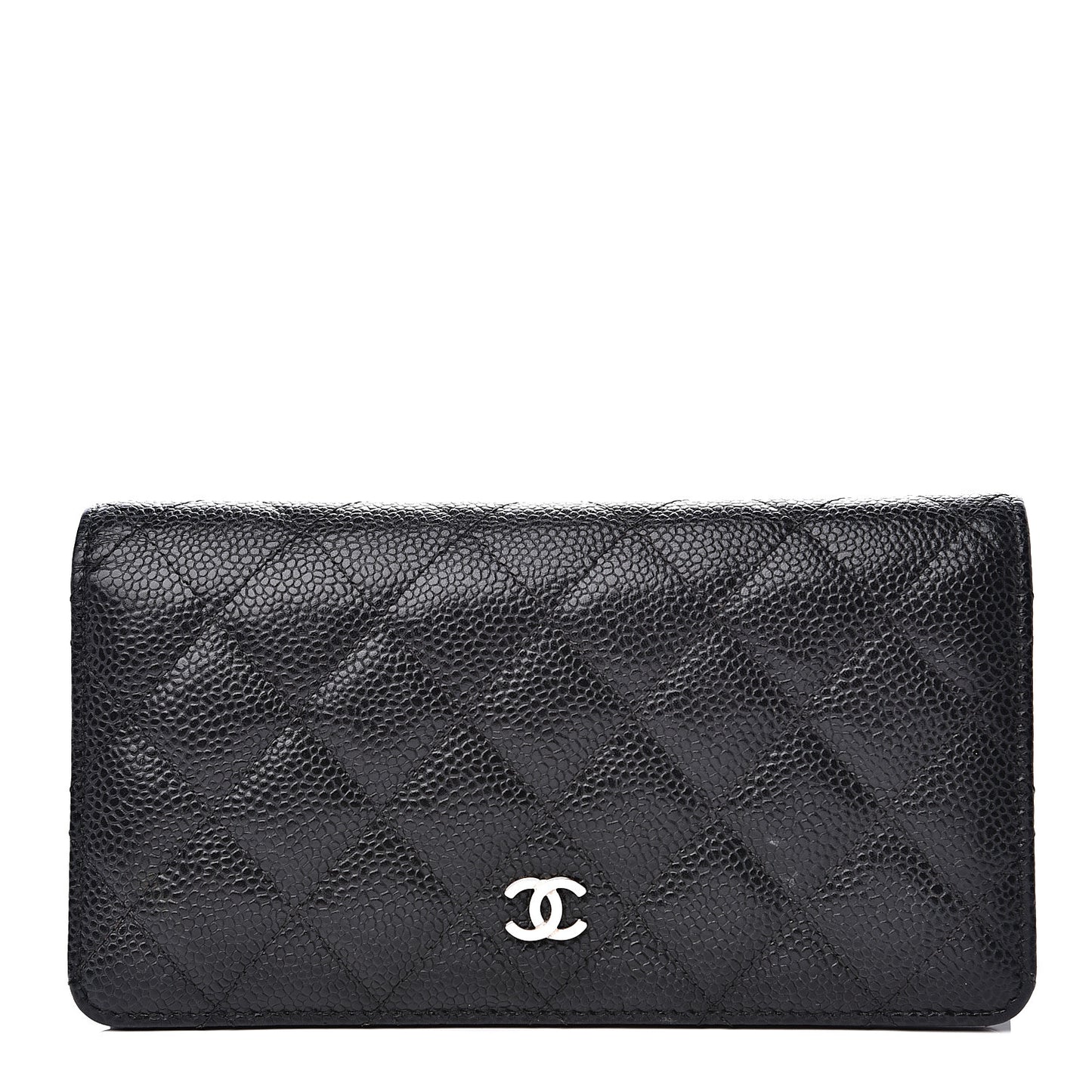 Caviar Quilted Yen Wallet Black