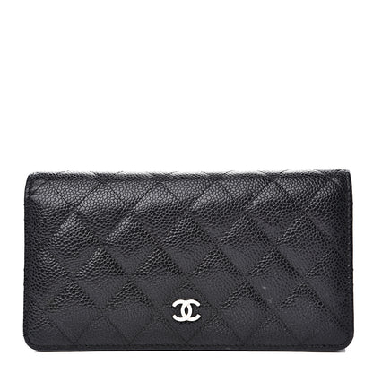 Chanel Caviar Quilted Yen Wallet Black 1 of 11