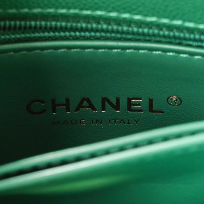 Chanel Caviar Quilted Extra Mini Coco Handle Flap Green 6 of 10