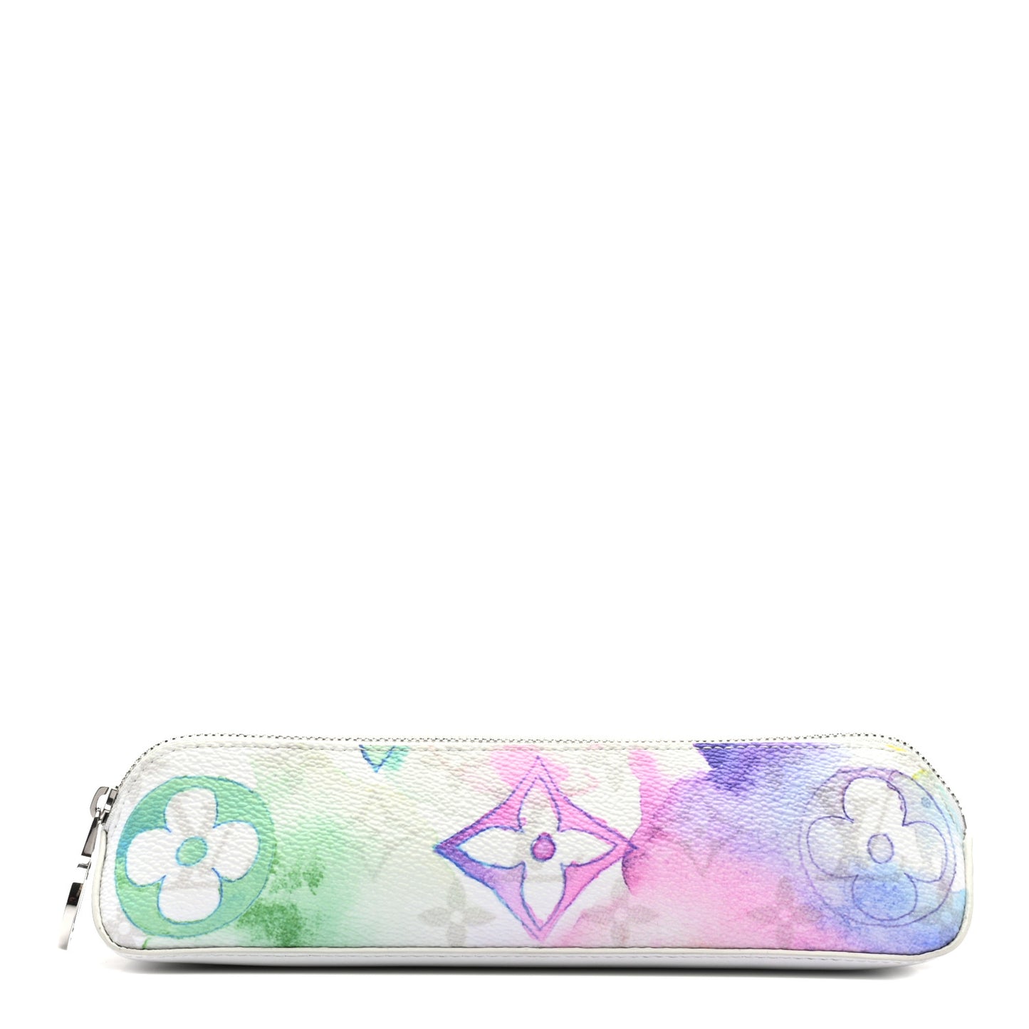 Monogram Watercolor Elizabeth Pencil Pouch Multicolor