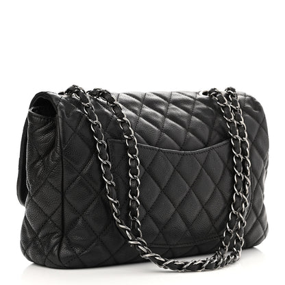 Chanel Caviar Quilted Large Now and Forever Flap Black 3 of 11