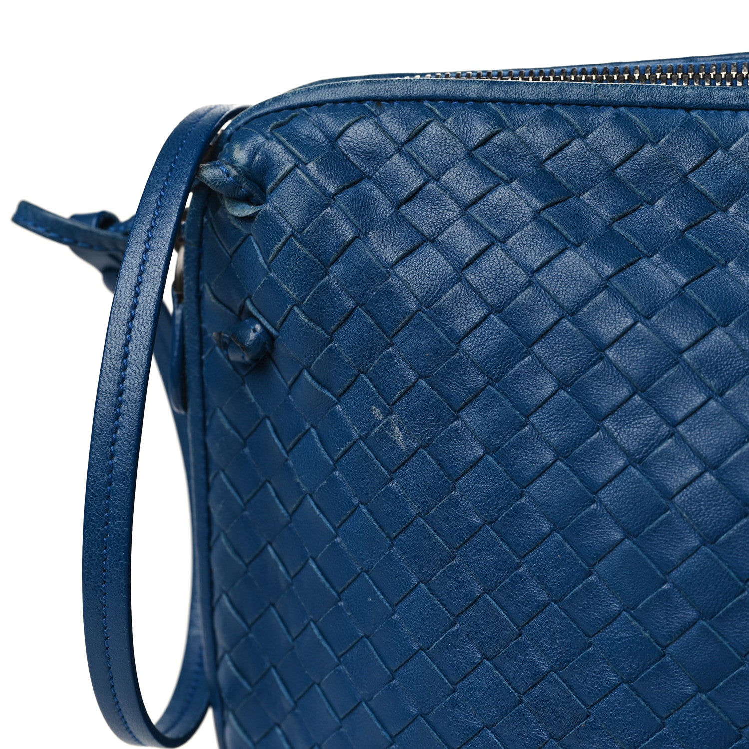 Bottega Veneta Nappa Intrecciato Pillow Crossbody Messenger Blue 11 of 15