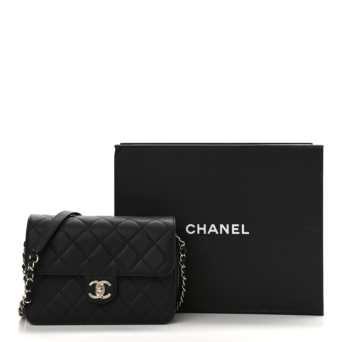 Caviar Quilted Large Like A Wallet Flap Black