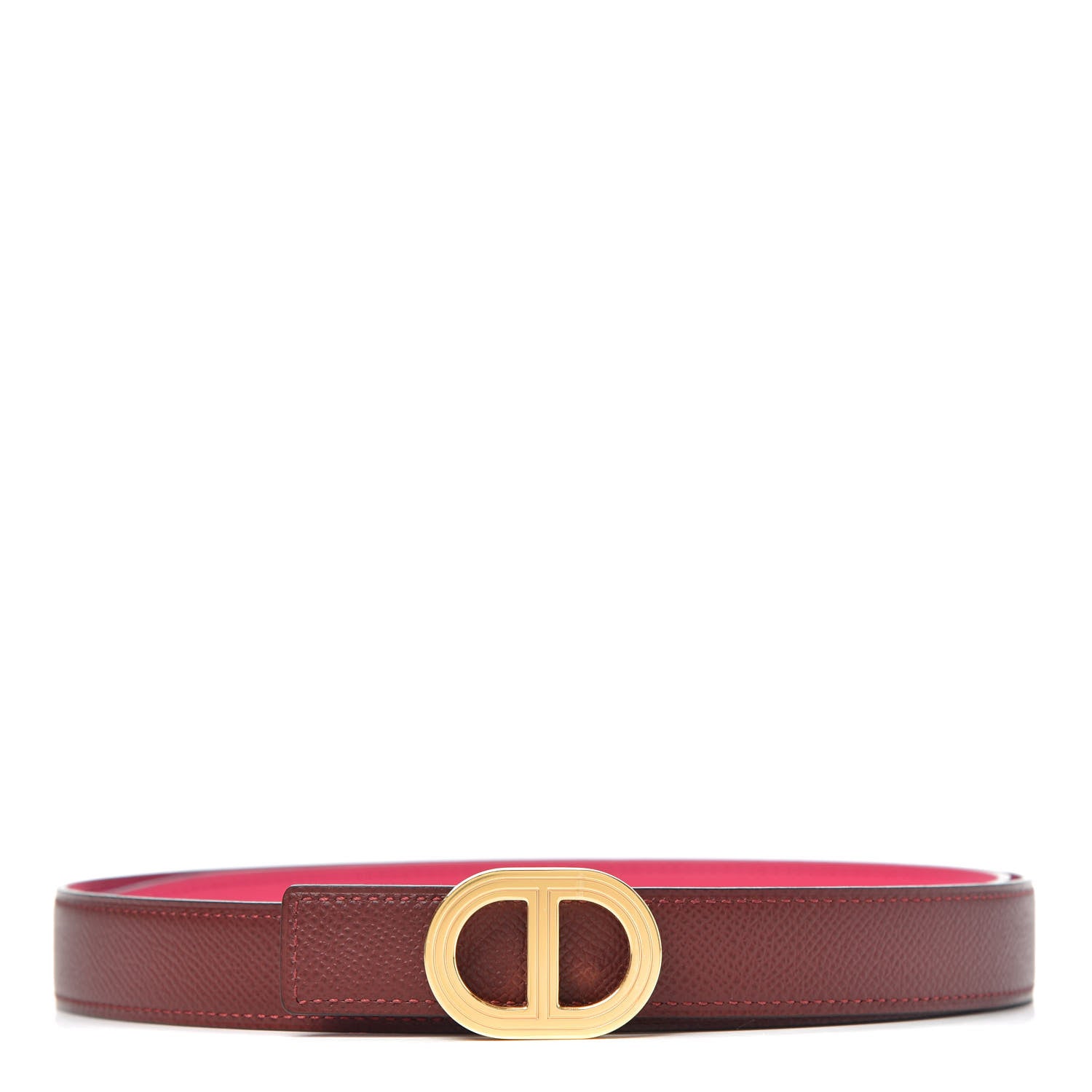Hermes Swift Epsom 24mm Rivage Belt 90 Rose Mexico Rouge H 1 of 5