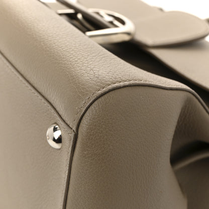 Delvaux Grained Calfskin MM Brillant Satchel Taupe 14 of 18