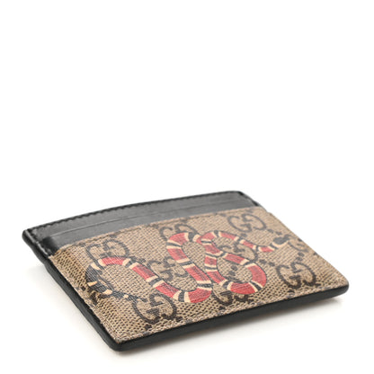 Gucci GG Supreme Monogram Kingsnake Card Holder Beige Black 4 of 6