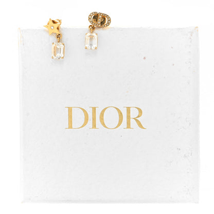 Christian Dior Crystal Star CD Earrings Gold 5 of 5