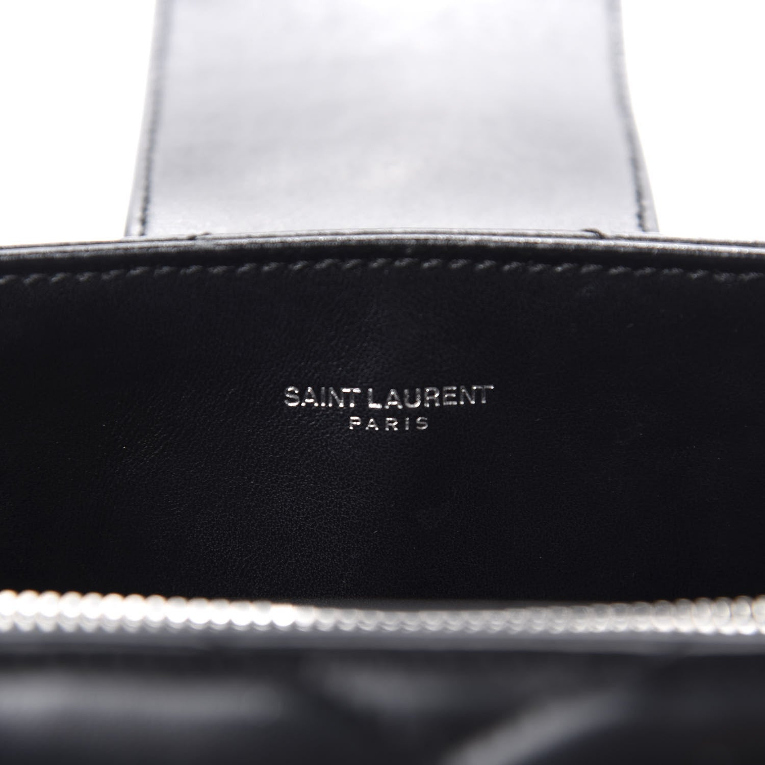 Saint Laurent Calfskin Y Quilted Monogram Small Loulou Shopper Black 10 of 12