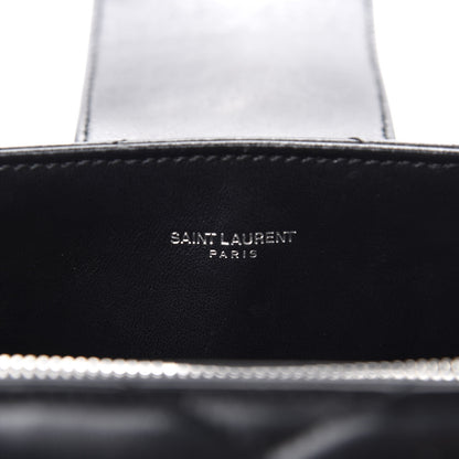 Saint Laurent Calfskin Y Quilted Monogram Small Loulou Shopper Black 10 of 12