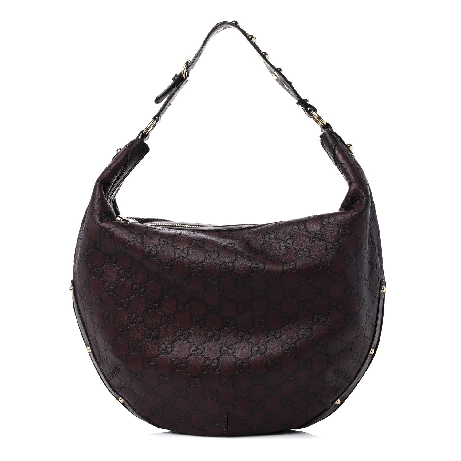 Gucci Guccissima Large Biba Hobo Dark Brown 1 of 14