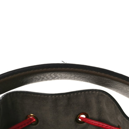 Fendi Vitello Grace F is Fendi Bi-Color FF 1974 Embossed Grande Mon Tresor Bucket Bag Maya Black Fragola 9 of 11