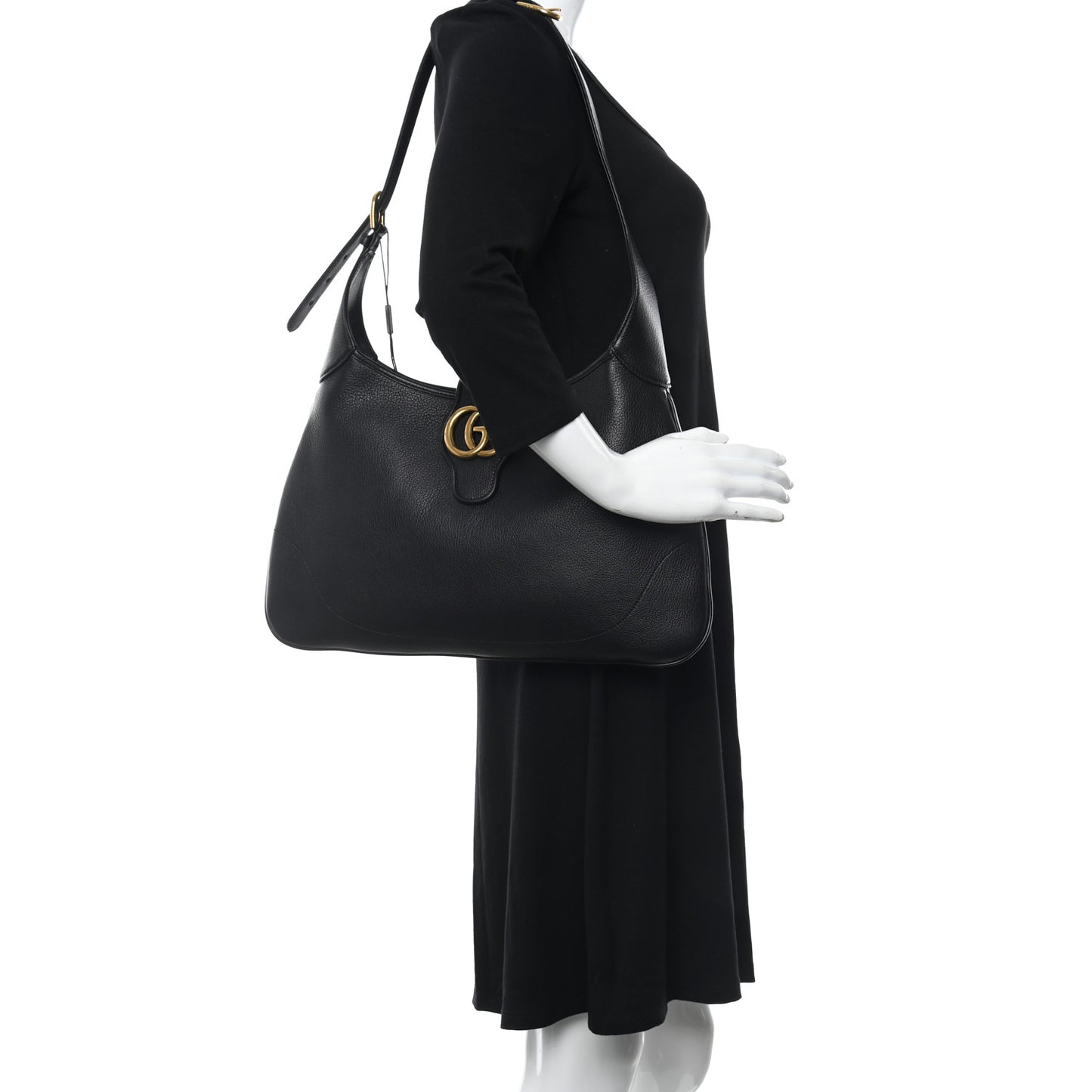Goatskin Medium Aphrodite Shoulder Bag Black
