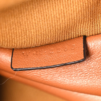 Celine Triomphe Canvas Lambskin Clutch On Chain Tan 8 of 11