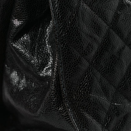 Chanel Crumpled Grained Calfskin Jumbo CC Crave Flap Black 12 of 13