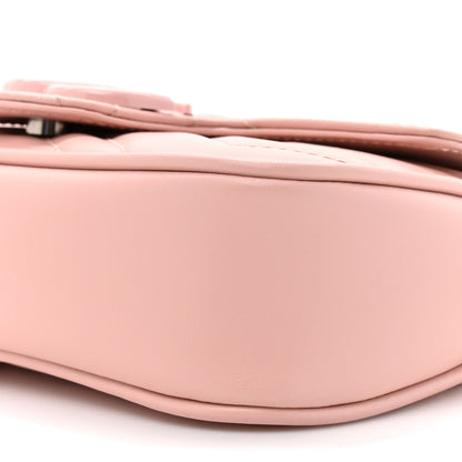 Gucci Calfskin Matelasse Monochrome GG Marmont Chain Belt Bag Perfect Pink 9 of 11