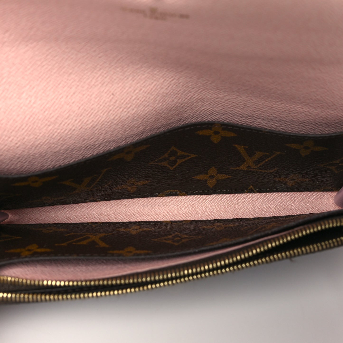 Monogram Emilie Wallet Rose Ballerine
