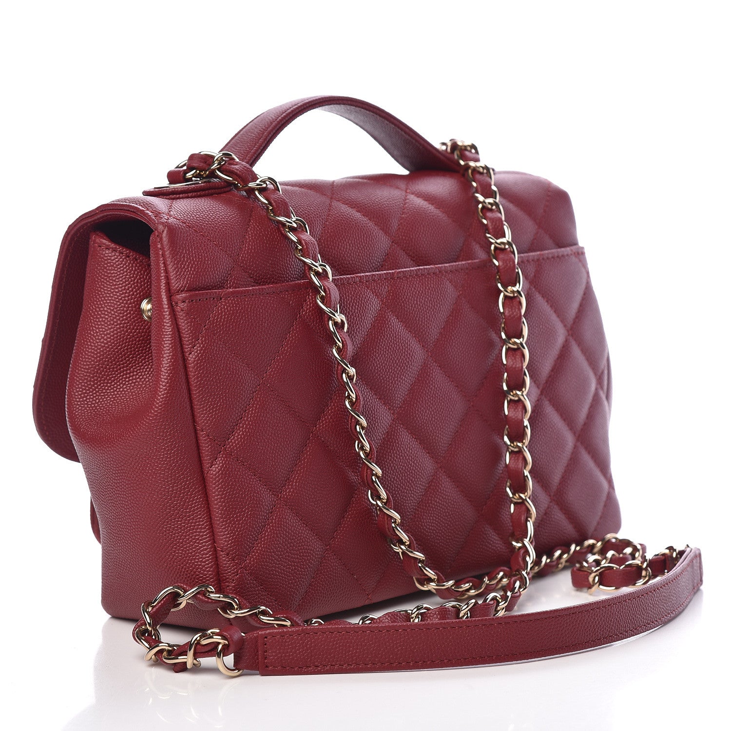 Chanel Caviar Quilted Small Business Affinity Flap Burgundy 3 of 11