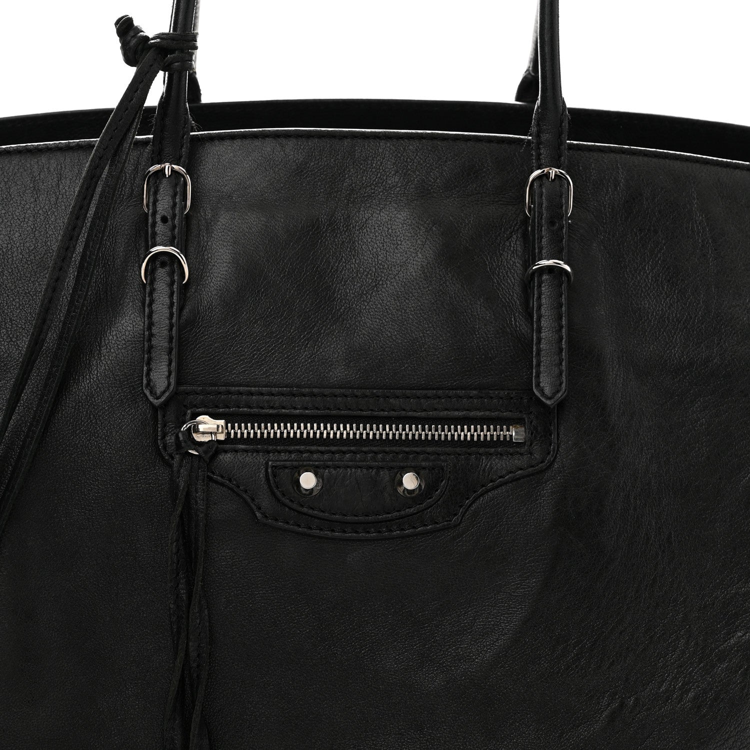 Balenciaga Supple Calfskin Papier A4 Zip Around Tote Black 9 of 14