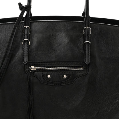 Balenciaga Supple Calfskin Papier A4 Zip Around Tote Black 9 of 14