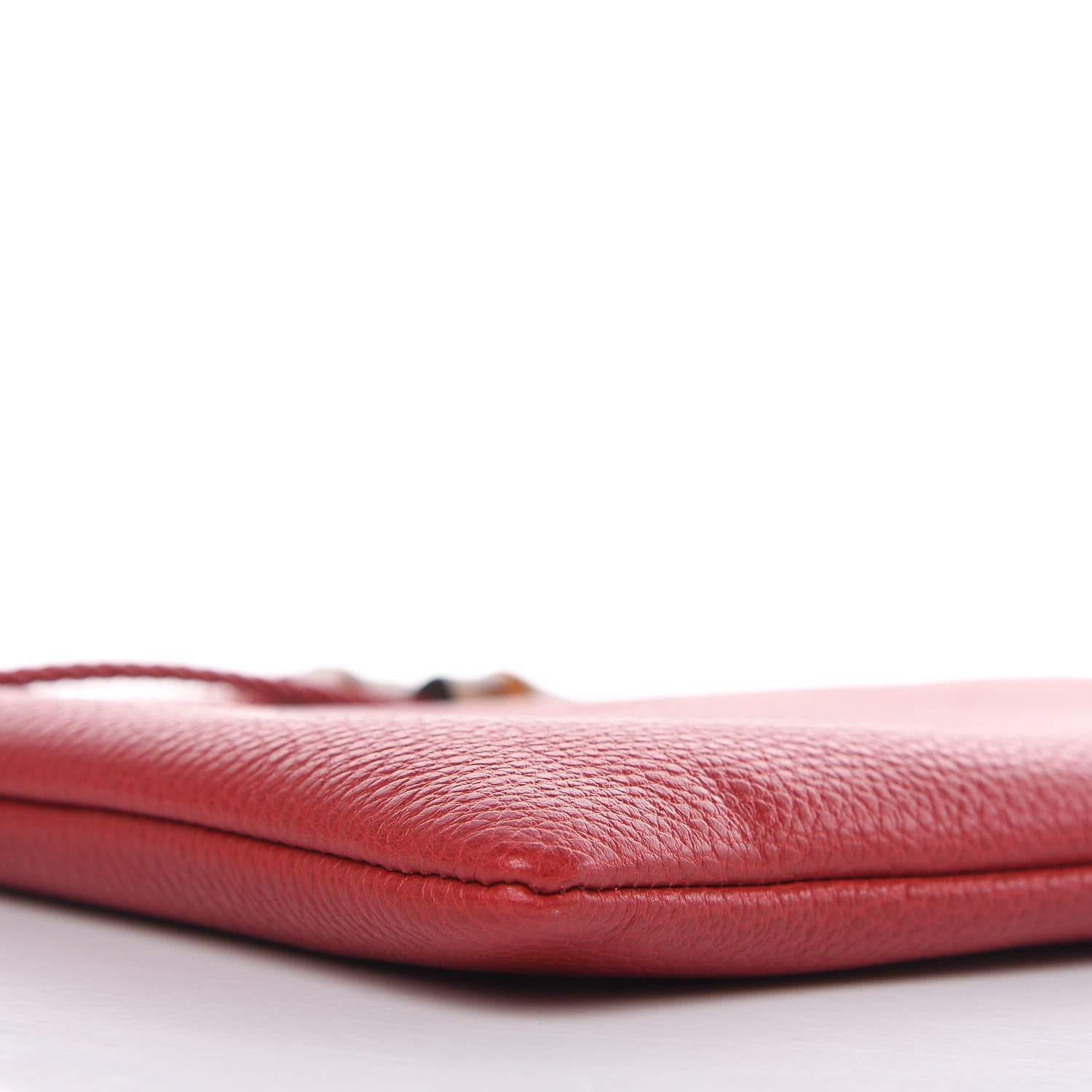 Gucci Calfskin Bamboo Clutch Red 8 of 9
