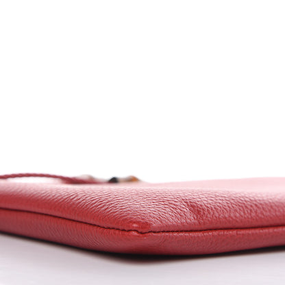 Gucci Calfskin Bamboo Clutch Red 8 of 9