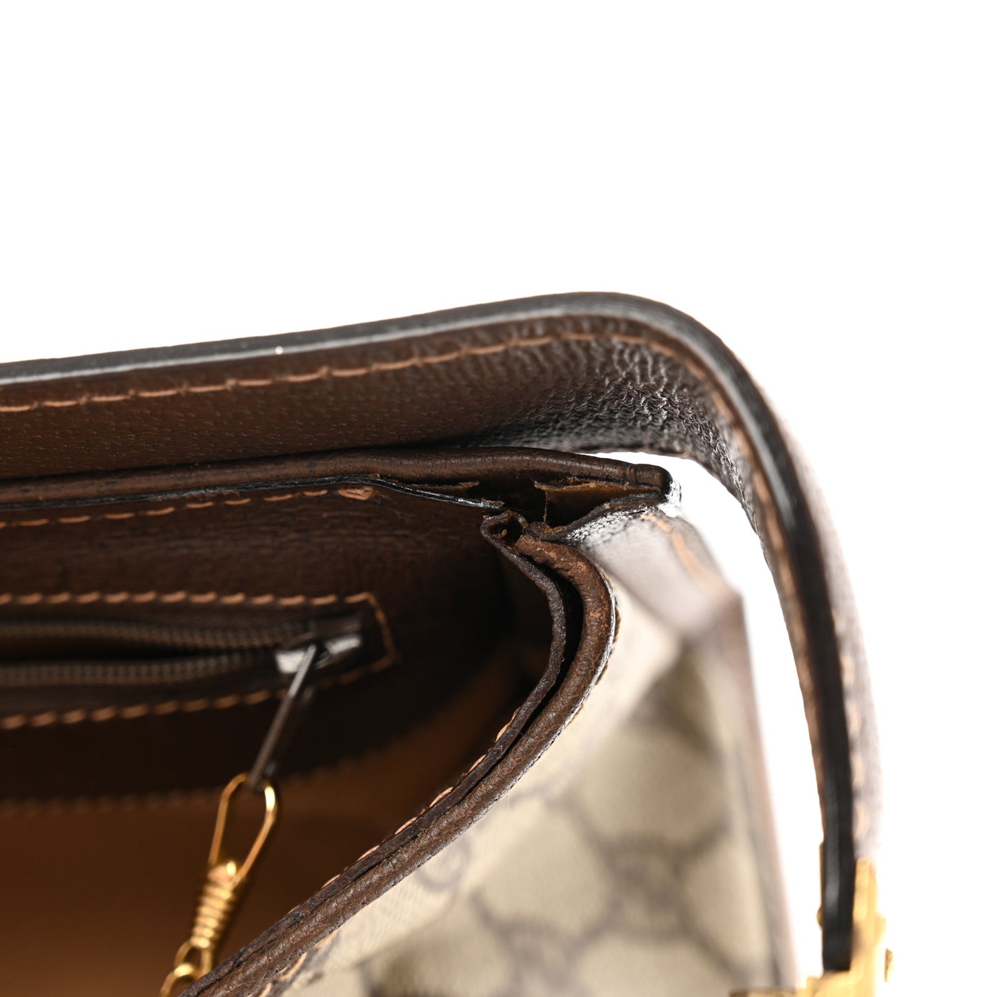 Monogram Web Train Cosmetic Case Brown