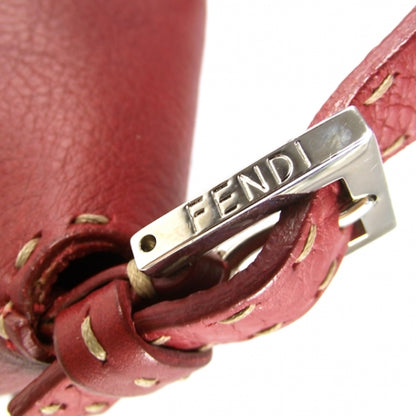 Fendi Leather Selleria Baguette Red 4 of 11