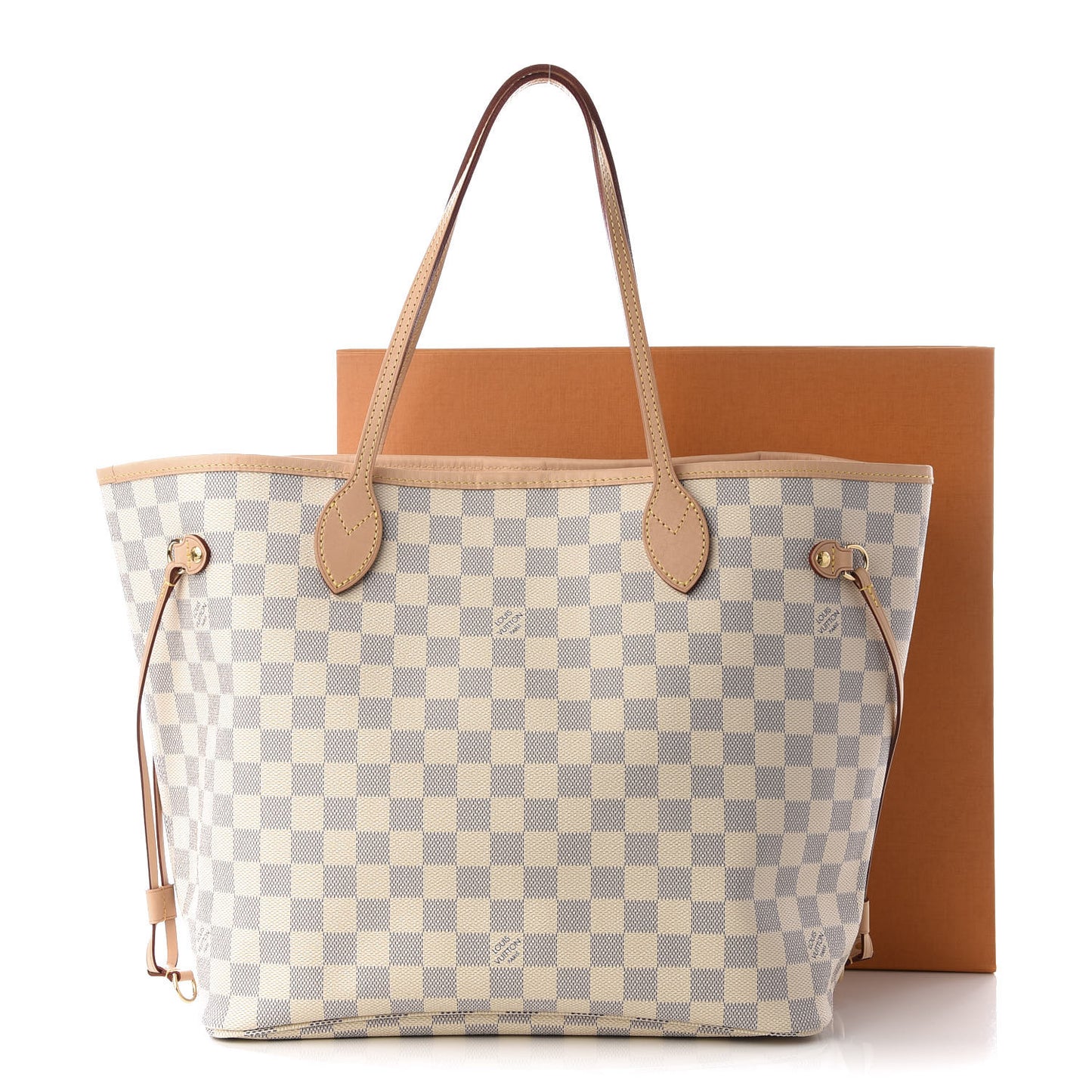 Damier Azur Neo Neverfull MM Rose Ballerine