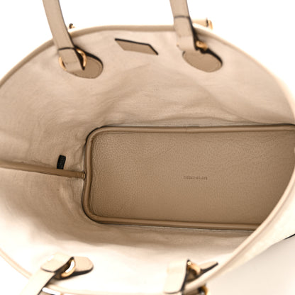 Gucci GG Supreme Monogram Textured Dollar Calfskin Small Ophidia Shoulder Tote Bag Beige Mystic White Oatmeal 5 of 10