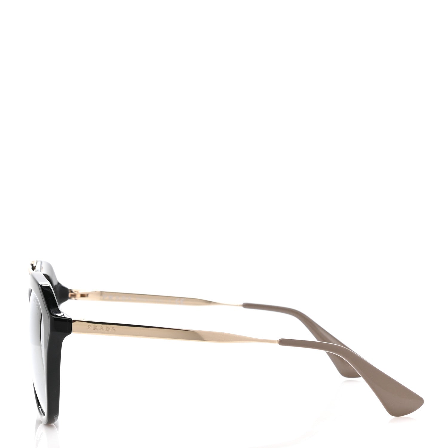 Prada Acetate Metal Cinema Sunglasses SPR 12Q Black 3 of 8
