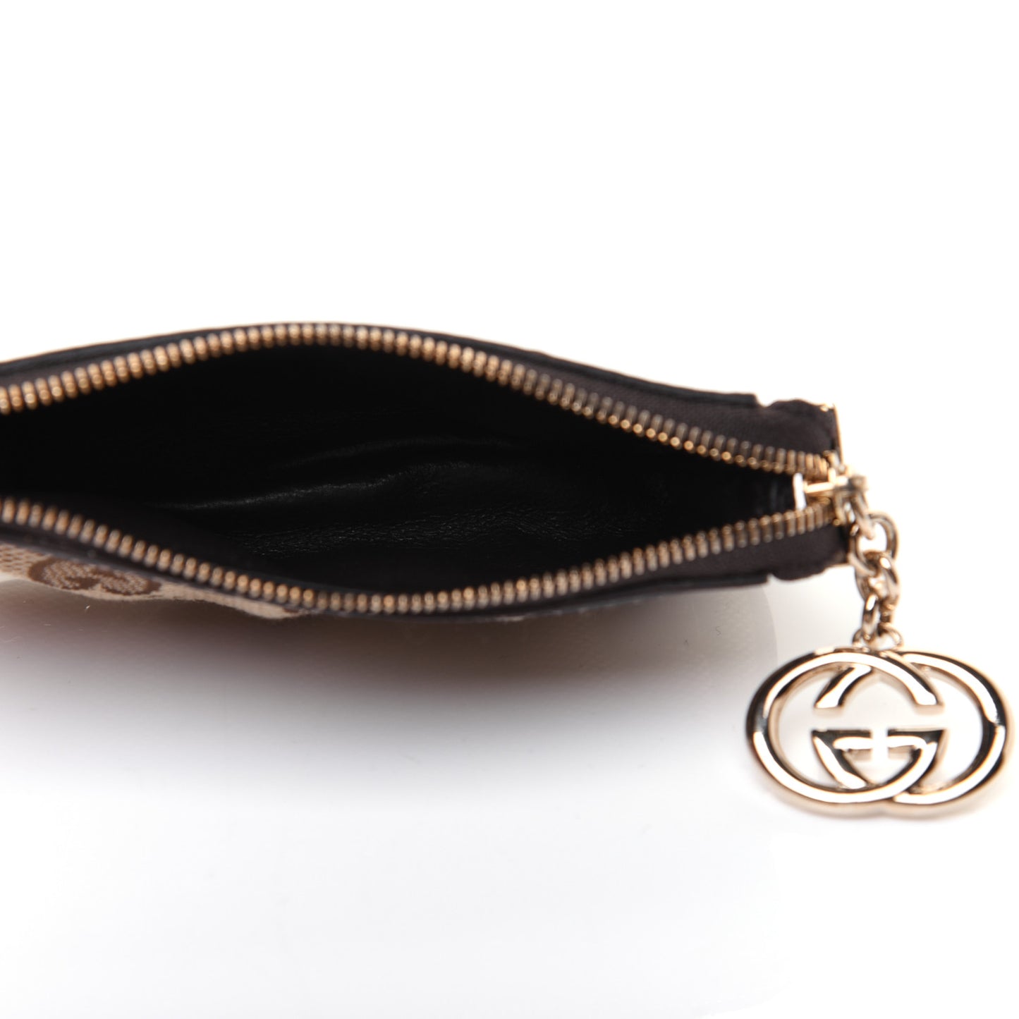 Monogram Interlocking G Small Coin Purse Dark Brown