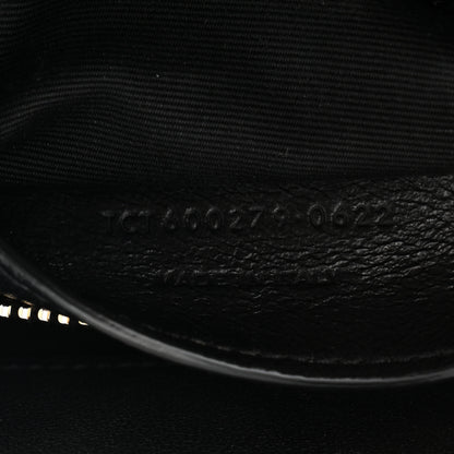 Saint Laurent Sheepskin Matelasse Chevron Monogram Medium College Bag Black 7 of 10