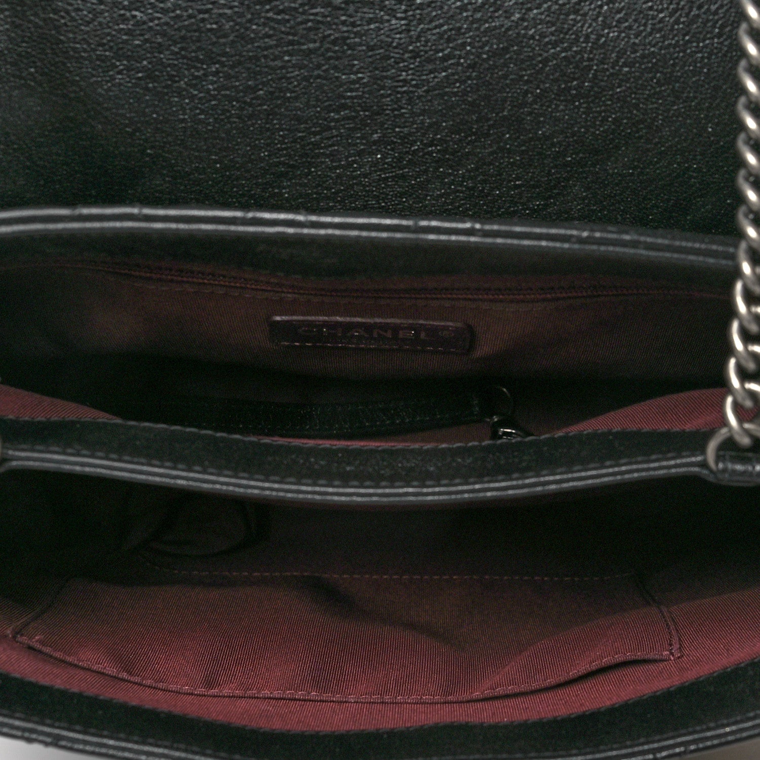 Chanel Goatskin Quilted Small CC University Shopping Tote Black 4 of 10