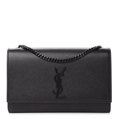 Saint Laurent Grain De Poudre Medium Classic Monogram Kate Satchel Black 1 of 10